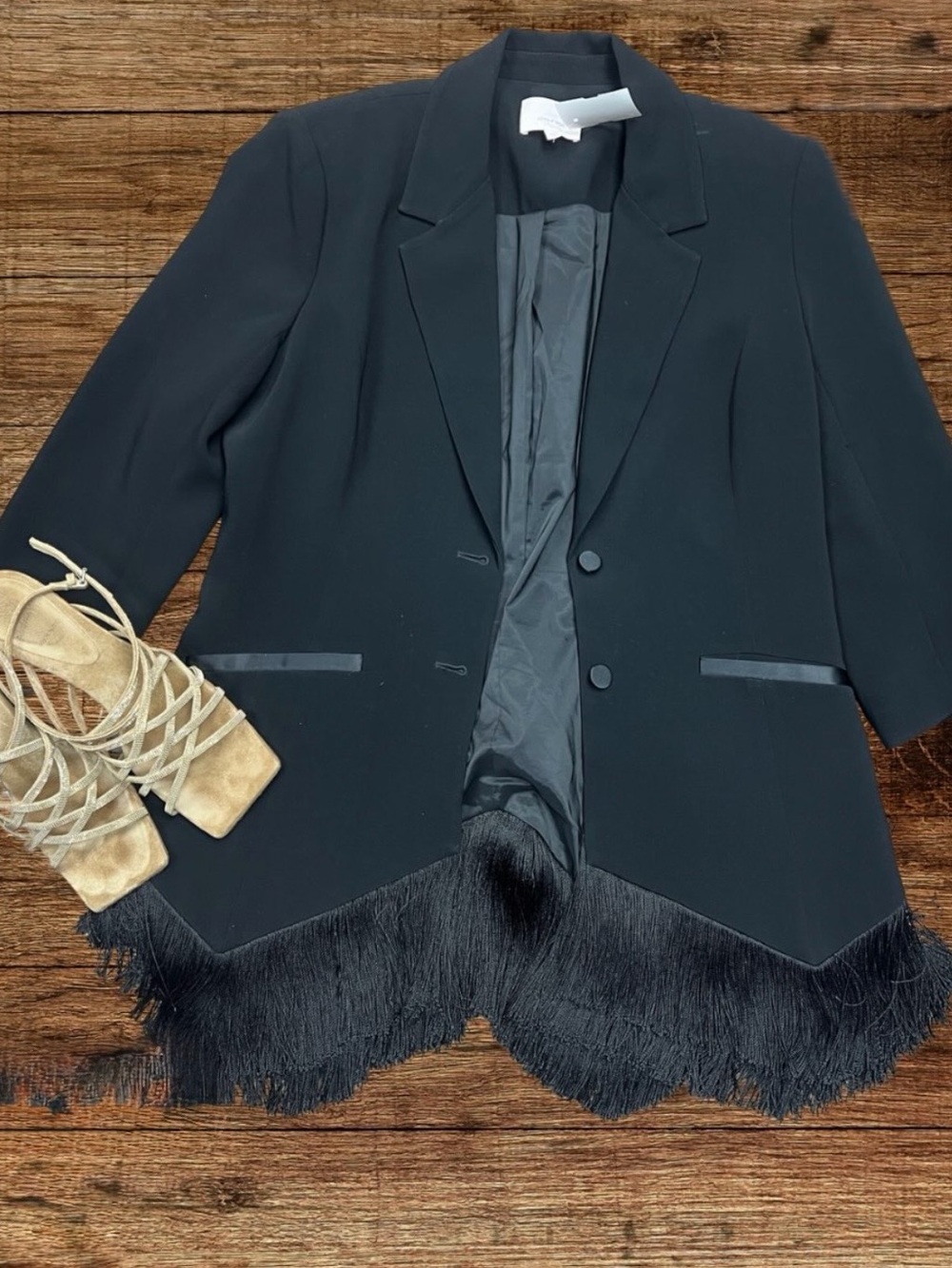 Cing a Sept Fringe Violetta Blazer, Size 10